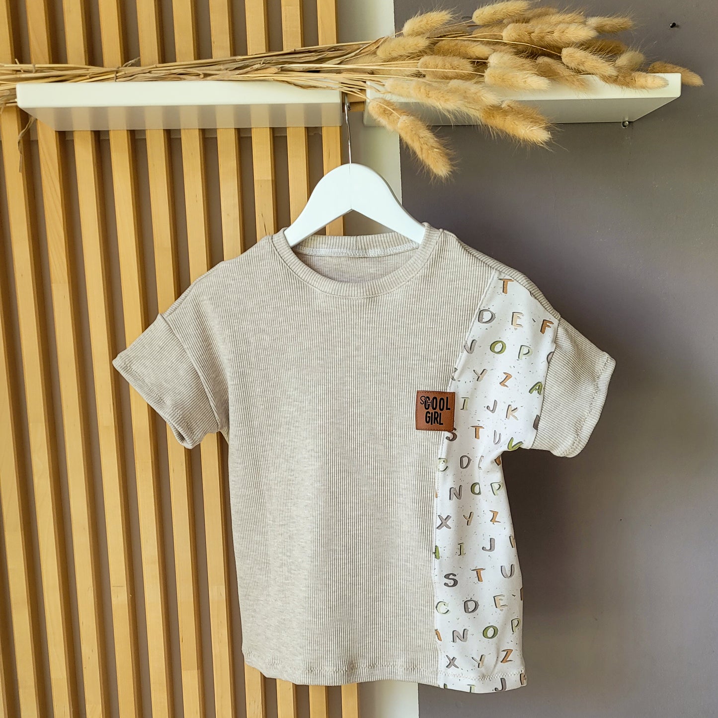ABC Shirt mit Wunschlabel kurz oder langarm