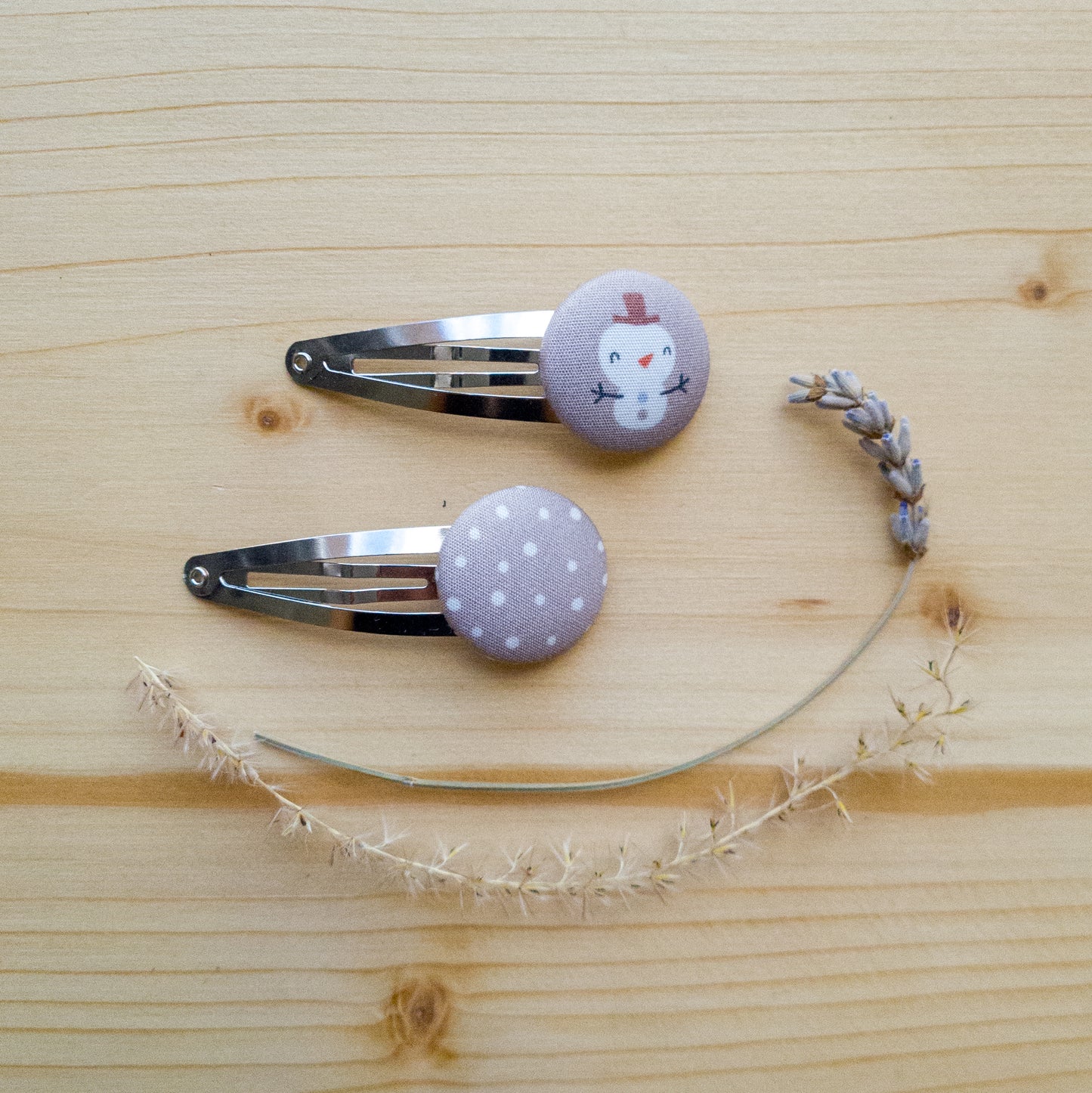 Haarspangen Schneemann & -flocken