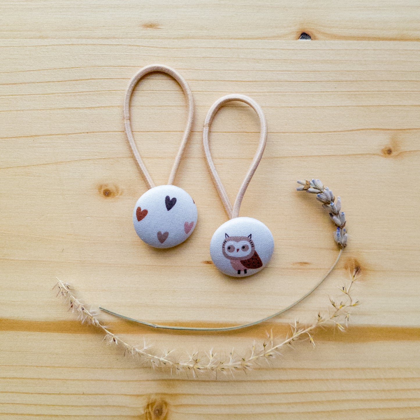 Haargummis Eule & Herzen