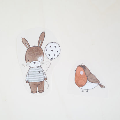Crop-Top/Hoodie Rotkehlchen oder Hase mit Luftballon