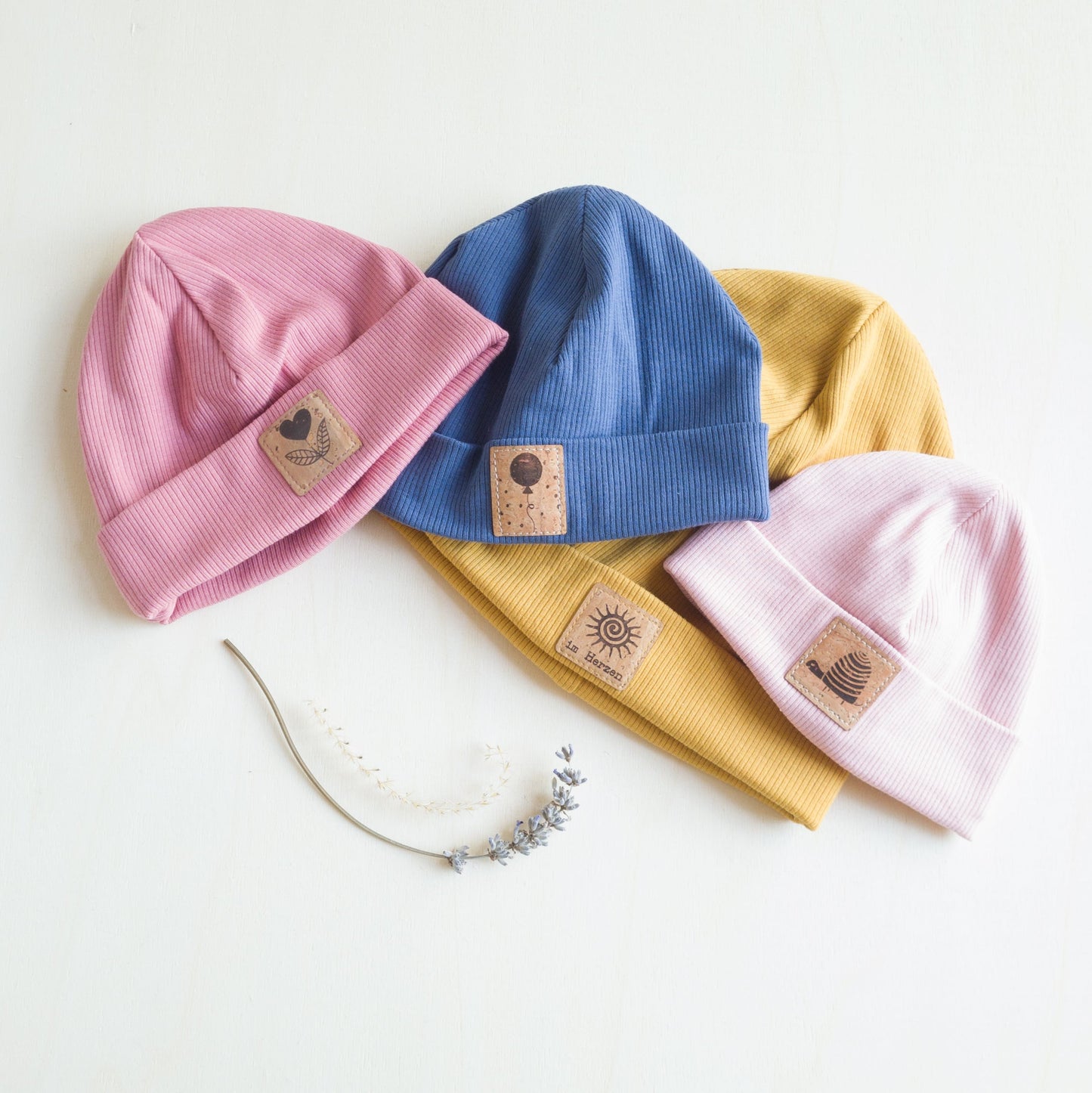Rib Beanie natur meliert